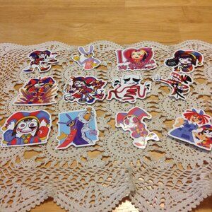 Stickers for cellphone, beverage bottles, crafts, lockers, scrapbooking, Pomni